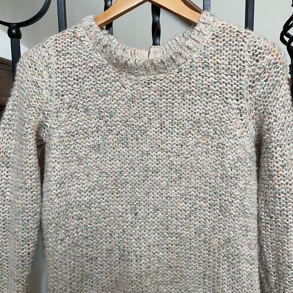 Anthropologie Kaisley Small Sweater | Back Zipper, Pink Beige Knit Pullover, EUC - Picture 9 of 13
